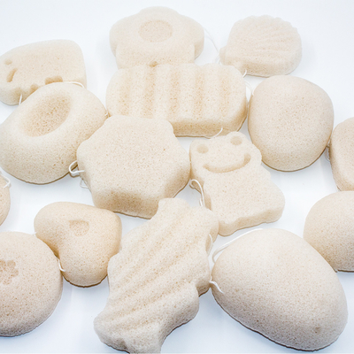 MSDS Baby Green Tea Konjac Sponge Exfoliating Sponge For Sensitive Skin